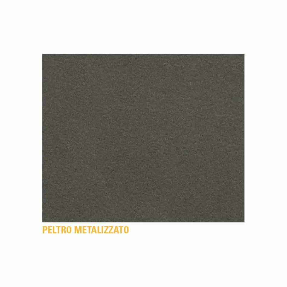 Mesinha de centro redonda luxuosa em metal pintado made in Italy - Mina Viadurini