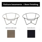 Mesa de centro redonda em vidro e aço fabricado na Itália - Paini Viadurini