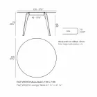Mesa de centro redonda de madeira e tampo Hpl em 2 tamanhos - Faz Wood by Vondom Viadurini