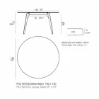 Mesa de centro redonda de madeira e tampo Hpl em 2 tamanhos - Faz Wood by Vondom Viadurini