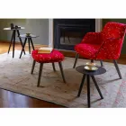 Mesa de centro redonda em madeira lacada cinza preto Made in Italy - Stuttgart Viadurini