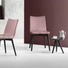 Mesa de centro redonda em madeira lacada cinza preto Made in Italy - Stuttgart Viadurini