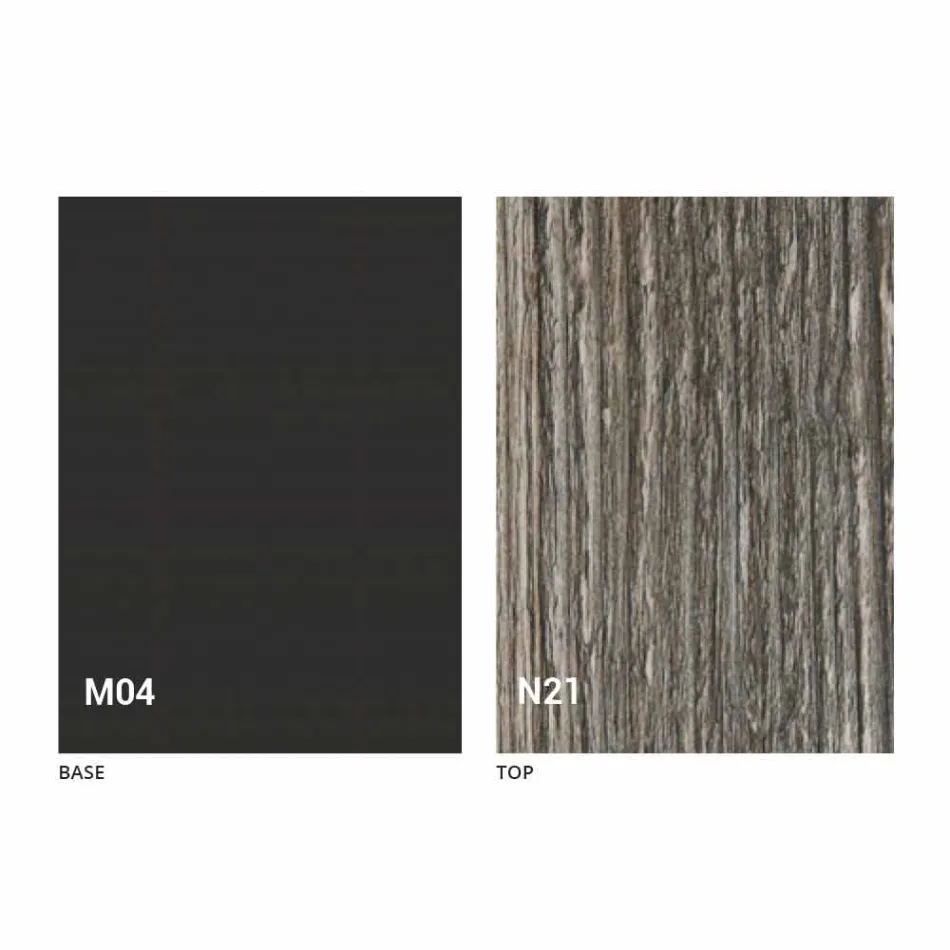 Mesa de Centro Transformável em Madeira e Aço Made in Italy - Demetro Viadurini