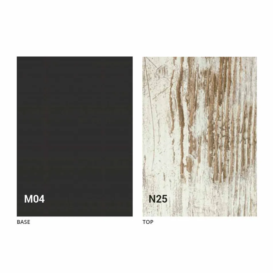 Mesa de Centro Transformável em Madeira e Aço Made in Italy - Demetro Viadurini