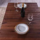 Mesa de Centro Transformável em Madeira e Metal Made in Italy - Patroclus Viadurini