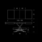 Mesa de centro transformável em madeira e metal, fabricada na Itália - Sanrocco Viadurini