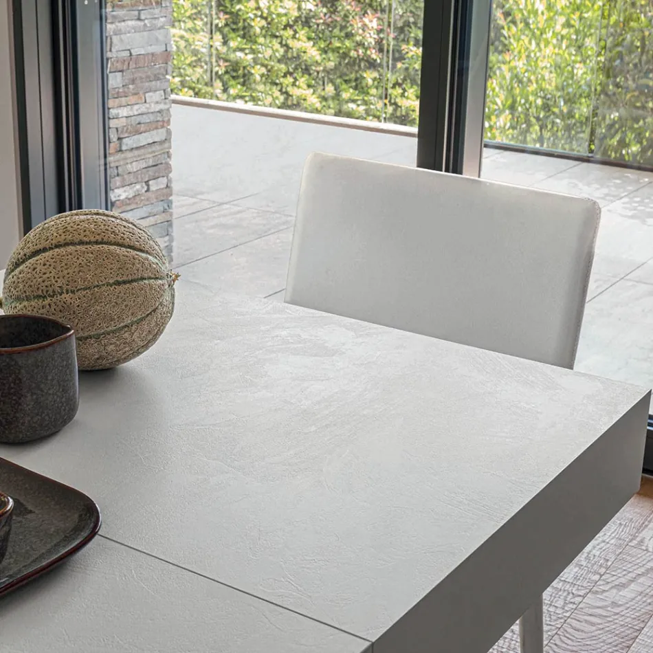 Mesa de centro transformável em madeira e metal, fabricada na Itália - Sanrocco Viadurini