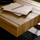 Mesa de Centro Transformável em Madeira Maciça Made in Italy - Trabucco Viadurini