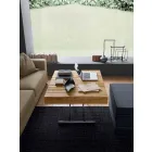 Mesa de Centro Transformável em Madeira Maciça Made in Italy - Trabucco Viadurini