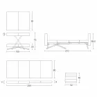 Mesa de Centro Transformável em Madeira Maciça Made in Italy - Trabucco Viadurini