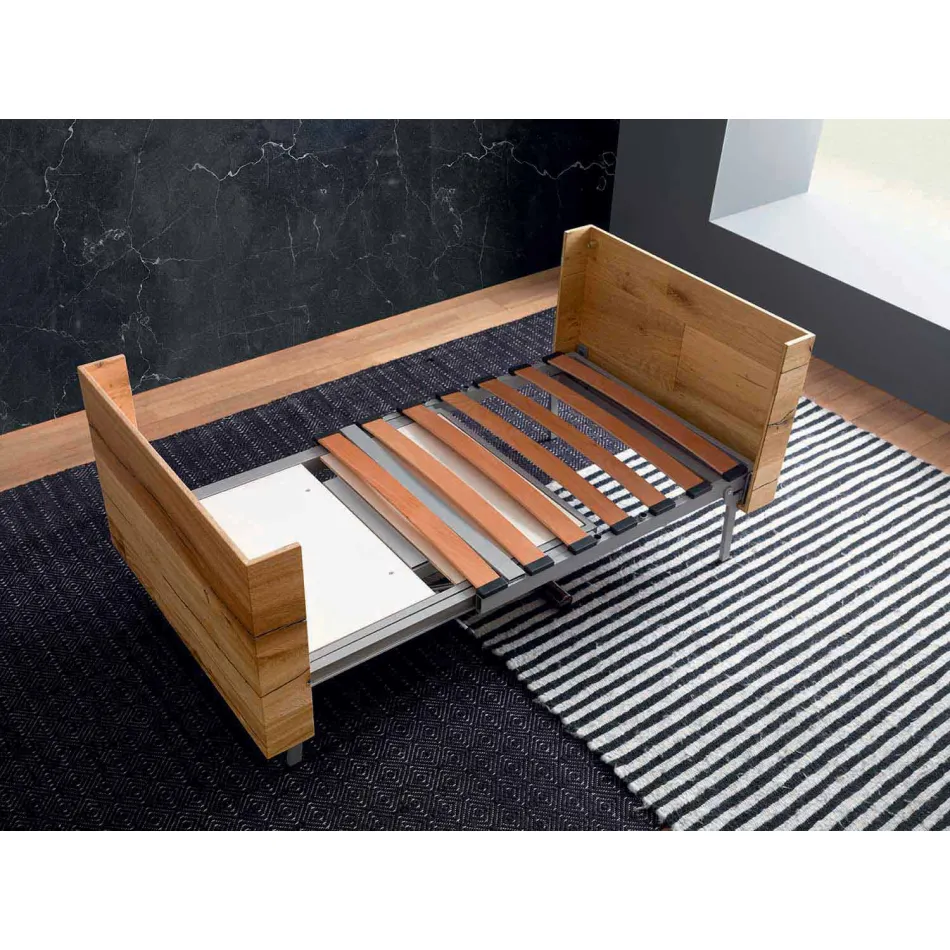 Mesa de Centro Transformável em Madeira Maciça Made in Italy - Trabucco Viadurini