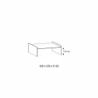 Mesa de centro de vidro extra claro com bisel Made in Italy - Imperative Viadurini