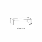Mesa de centro de vidro extra claro com bisel Made in Italy - Imperative Viadurini