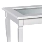 Mesa de centro da sala com quadro de avisos de vidro Fabricado na Itália - Demetra Viadurini