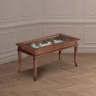 Mesa de centro da sala com quadro de avisos de vidro Fabricado na Itália - Demetra Viadurini