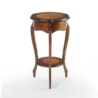 Mesa de centro da sala com incrustações de cereja patinada Made in Italy - Irno Viadurini