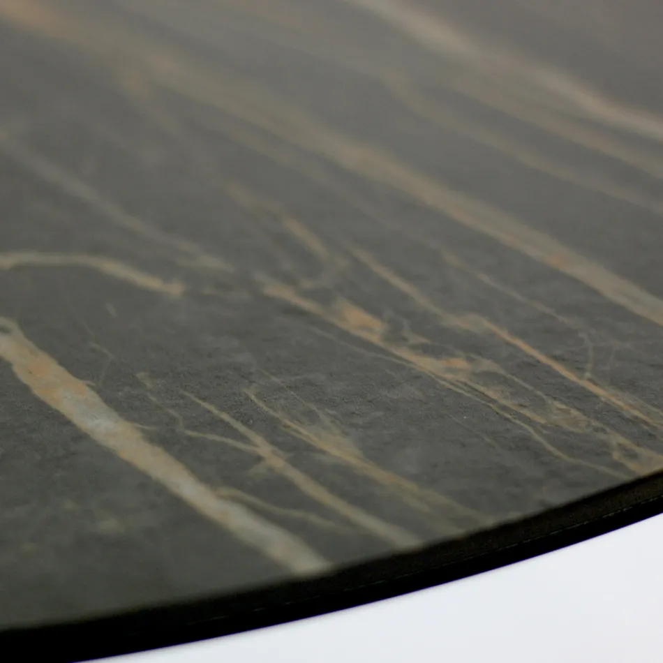 Mesa de Centro em Aço e Grés Porcelânico Made in Italy - Aspira Viadurini