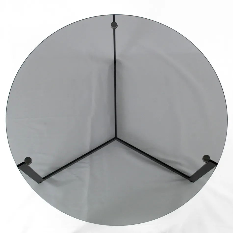 Mesa de centro em aço e vidro fabricado na Itália - Aspira Viadurini