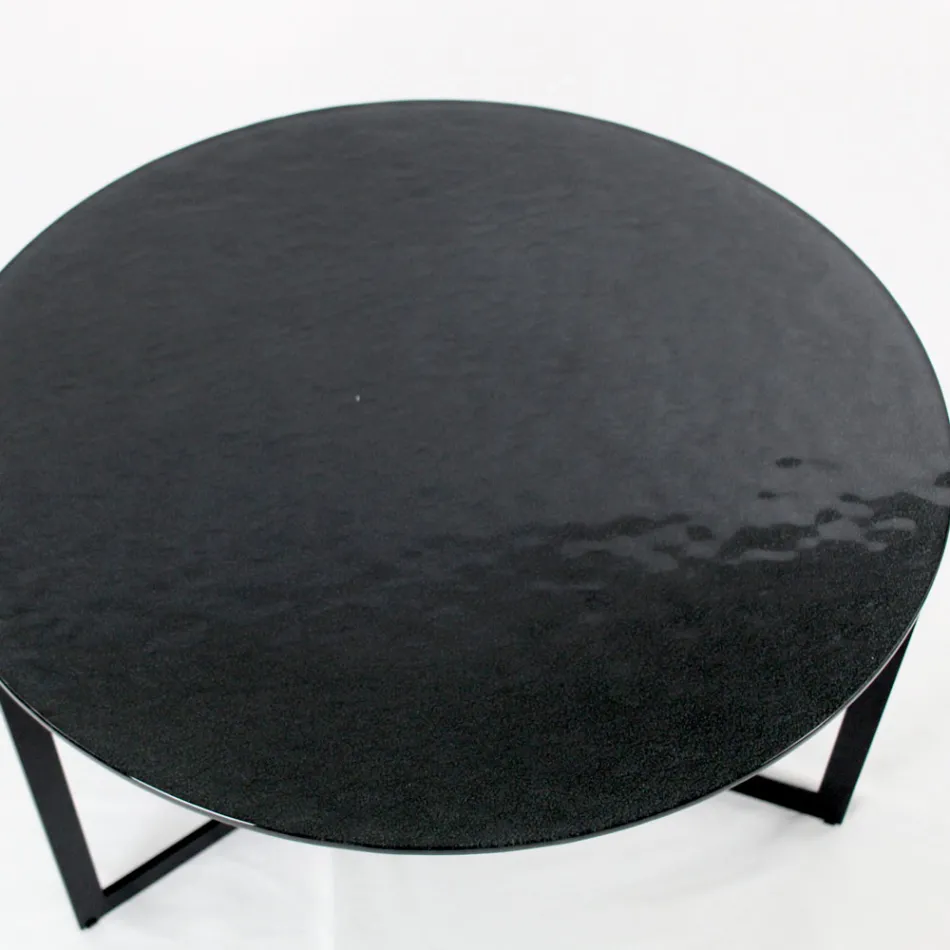 Mesa de centro em aço e vidro fabricado na Itália - Aspira Viadurini