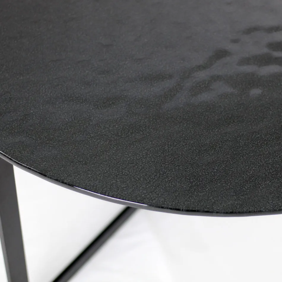 Mesa de centro em aço e vidro fabricado na Itália - Aspira Viadurini