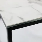 Mesa de centro de grés e aço fabricada na Itália - Birba Viadurini