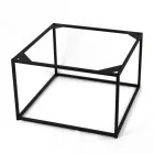 Mesa de centro de grés e aço fabricada na Itália - Birba Viadurini