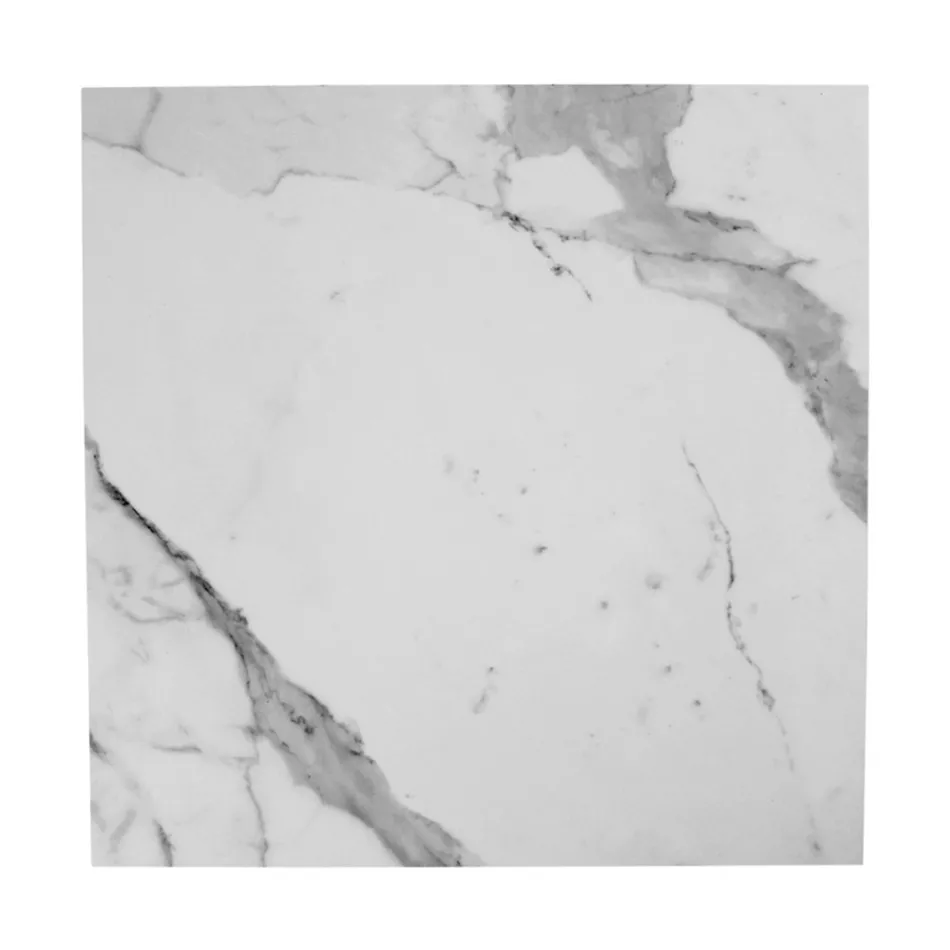 Mesa de centro de grés e aço fabricada na Itália - Birba Viadurini