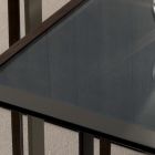 Mesa de centro de metal e vidro com desenho geométrico - Zigozago Viadurini