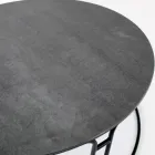 Tampo e base redondos para mesa de centro fabricados na Itália - Tullia Viadurini