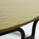 Mesa de centro com tampo de vidro e base redonda fabricada na Itália - Tullia Viadurini