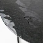 Mesa de centro com tampo de vidro e base redonda fabricada na Itália - Tullia Viadurini