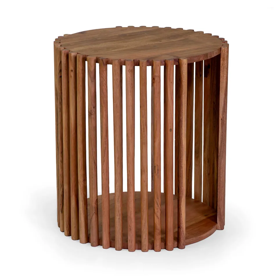 Mesa de centro em madeira de acácia - Vortice Viadurini