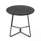 Mesa de centro redonda com tampo de grés porcelânico fabricado na Itália - Paini Viadurini