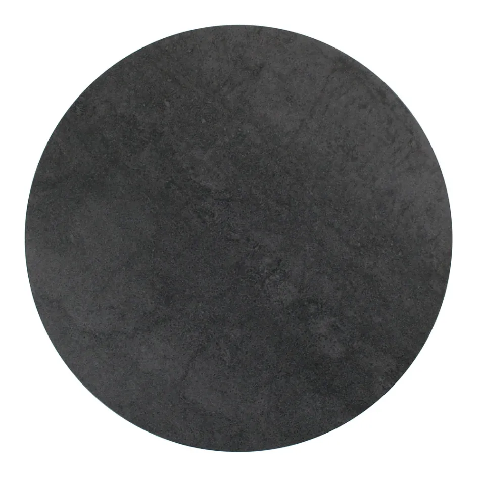 Mesa de centro redonda com tampo de grés porcelânico fabricado na Itália - Paini Viadurini