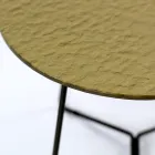 Mesa de centro redonda com tampo de vidro fabricado na Itália - Paini Viadurini