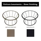 Mesa de centro redonda em aço e vidro fabricado na Itália - Alisea Viadurini