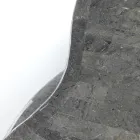 Mesa de Centro Estilo Moderno em Pedra Fóssil Diferentes Acabamentos - Borracha Viadurini