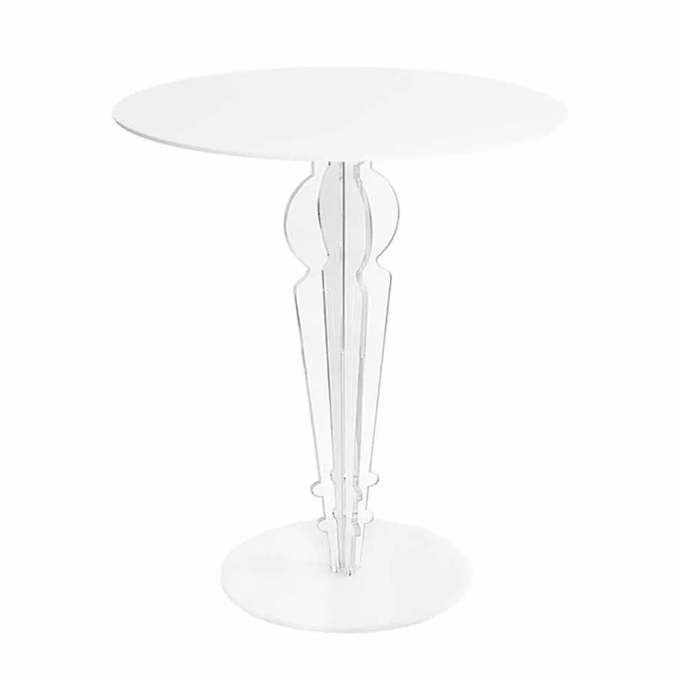 Mesa de centro de design clássico, em acrílico H 64cm, Cles Viadurini