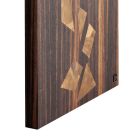 Mesa de centro de design Grilli Zarafa em madeira de ébano made in Italy Viadurini