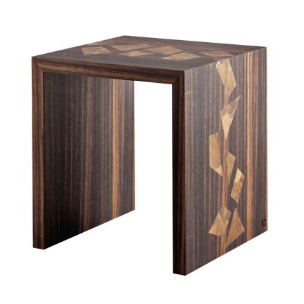 Mesa de centro de design Grilli Zarafa em madeira de ébano made in Italy Viadurini