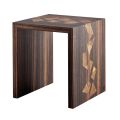 Mesa de centro de design Grilli Zarafa em madeira de ébano made in Italy