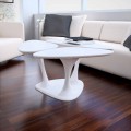 Mesa de centro de design moderno Amanita, Solid Surface, made in Italy