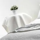 Mesa contemporânea de design de plexiglass branco Otto, fabricada na Itália Viadurini