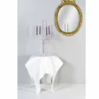 Mesa contemporânea de design de plexiglass branco Otto, fabricada na Itália Viadurini