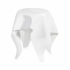 Mesa contemporânea de design de plexiglass branco Otto, fabricada na Itália Viadurini