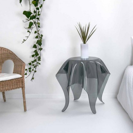 Mesa de centro contemporânea de plexiglás com respaldo Otto, fabricada em Itália Viadurini