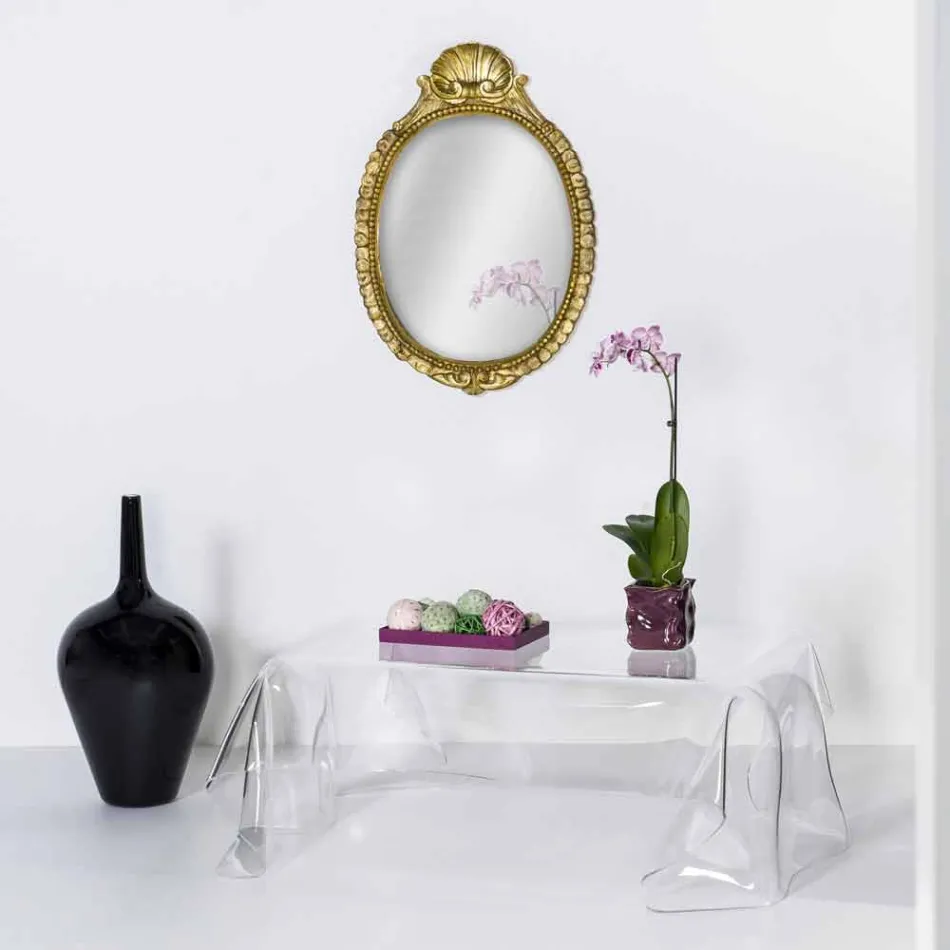 Mesa de centro de plexiglass contemporânea design transparente envolto na Ásia Viadurini