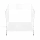 Mesa de centro de plexiglás de design com luz led made in Italy, Chiusi Viadurini