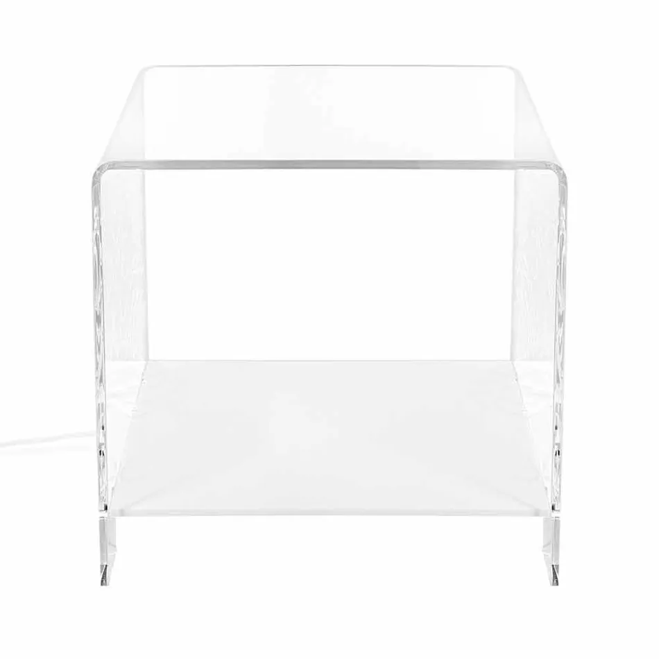 Mesa de centro de plexiglás de design com luz led made in Italy, Chiusi Viadurini