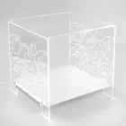 Mesa de centro de plexiglás de design com luz led made in Italy, Chiusi Viadurini
